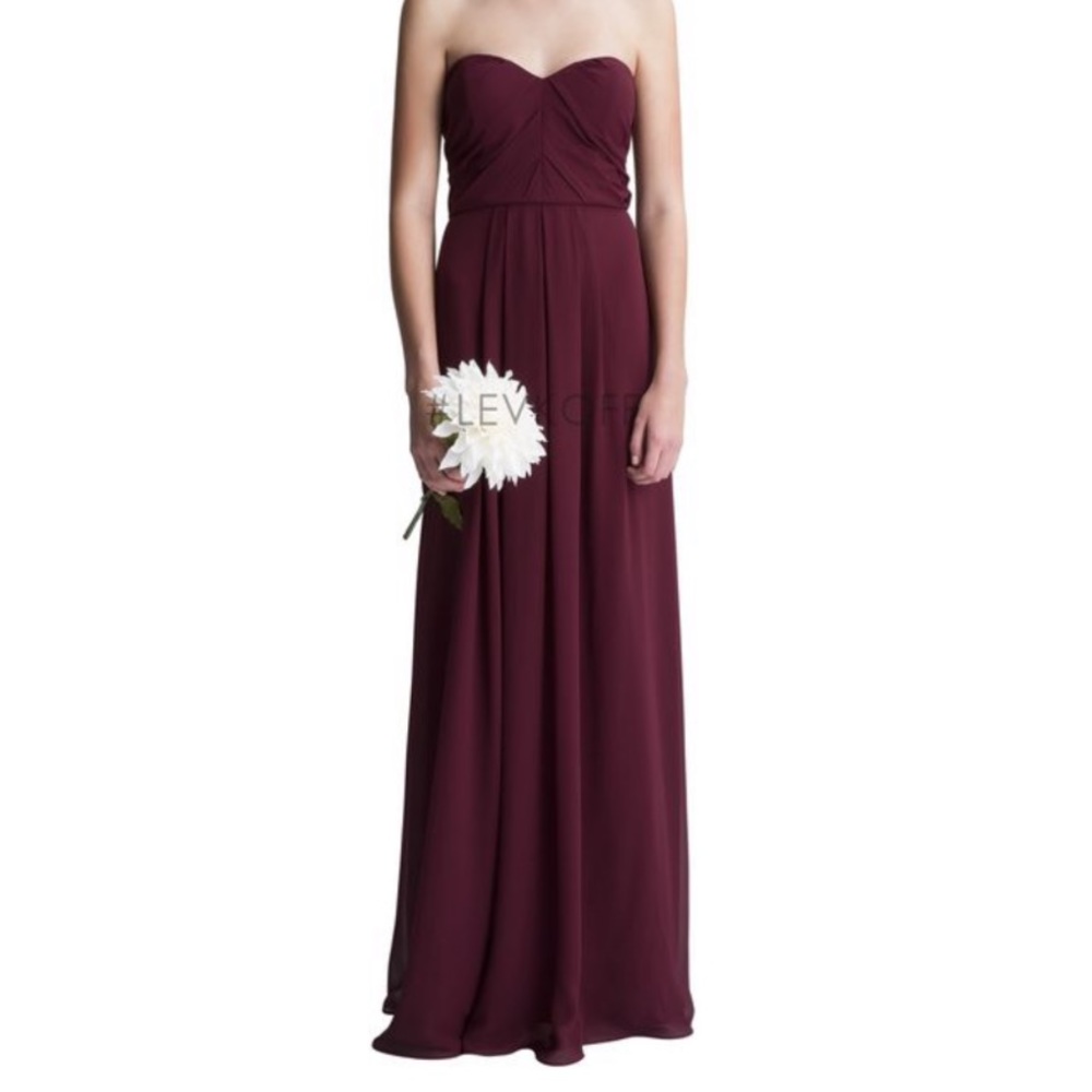 Bill Levkoff Wine Bridesmaids Prom Formal Dress